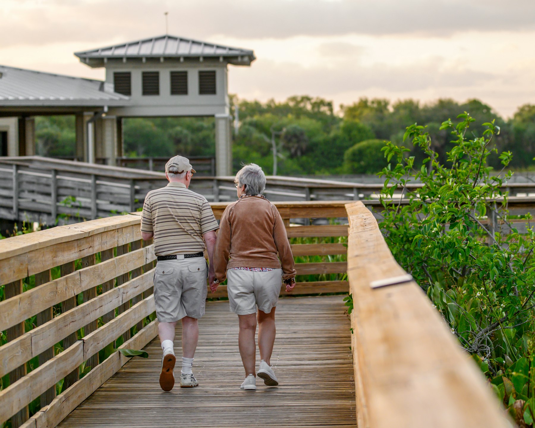 Warm community moment between residents